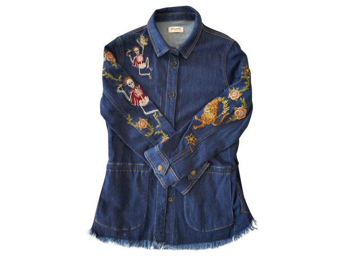 Zadig & Voltaire sur chemise jean brodé zadig et voltaire Coton Bleu