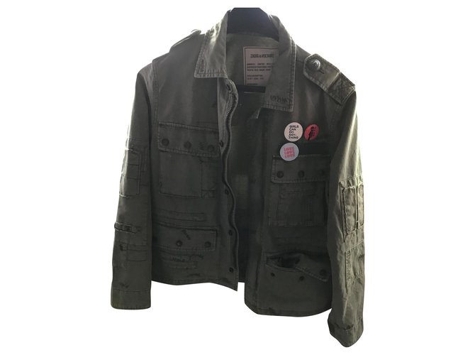 Zadig & Voltaire Vestes Coton Kaki ref.152449 - Joli Closet