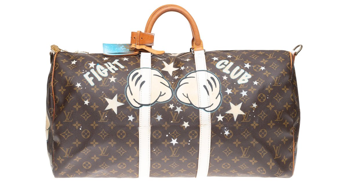 Louis Vuitton Keepall Travel Bag 55 Customized Mickey Fight Club