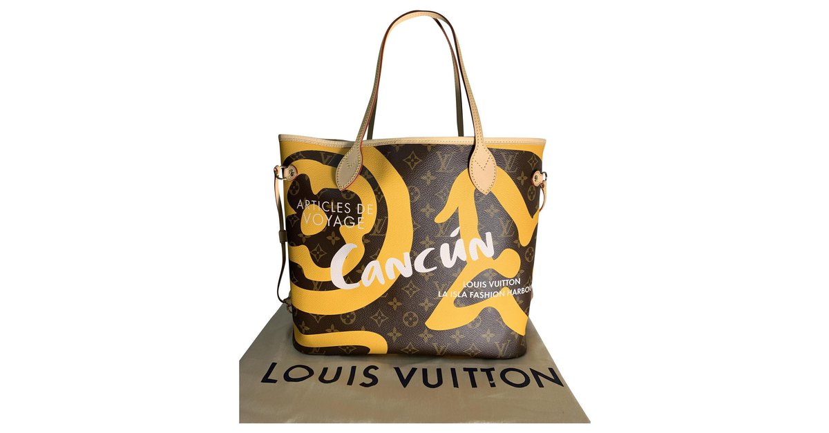 Louis Vuitton, Bags, Louis Vuitton Tahitienne Cities Capri Neverfull Mm