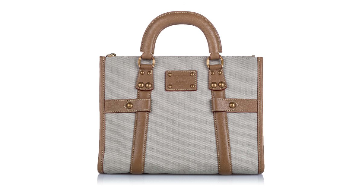 Louis Vuitton Gray Toile Trianon Neverfull PM Brown Grey Light