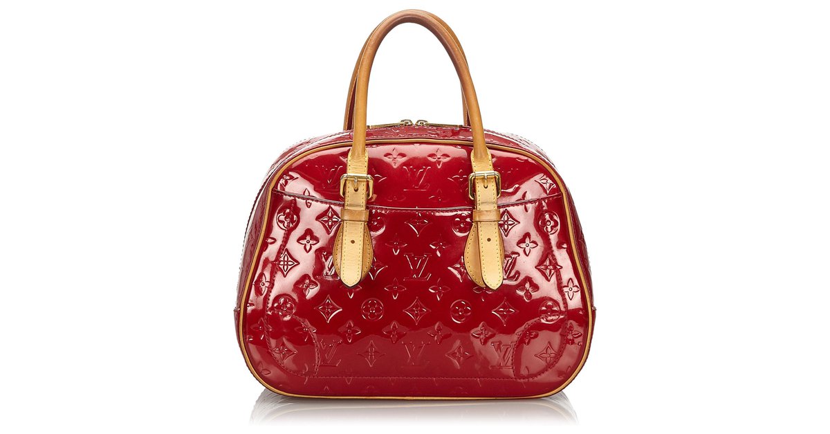 LOUIS VUITTON Vernis Summit Drive Hand Bag Red