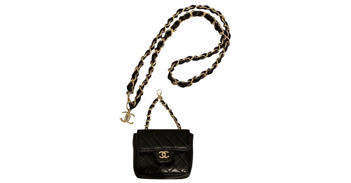 black and gold chanel handbag authentic