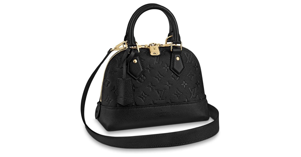 Alma Louis Vuitton Handbag Black Leather ref.25332 - Joli Closet