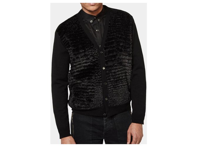 The Kooples LE NOUVEAU CARDIGAN KOOPLES POUR HOMME Laine Noir ref