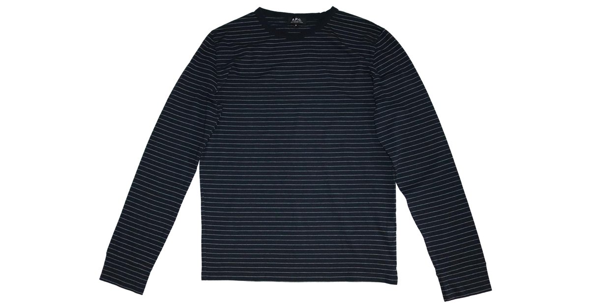Apc Sweaters Navy blue Cotton ref.159120 - Joli Closet
