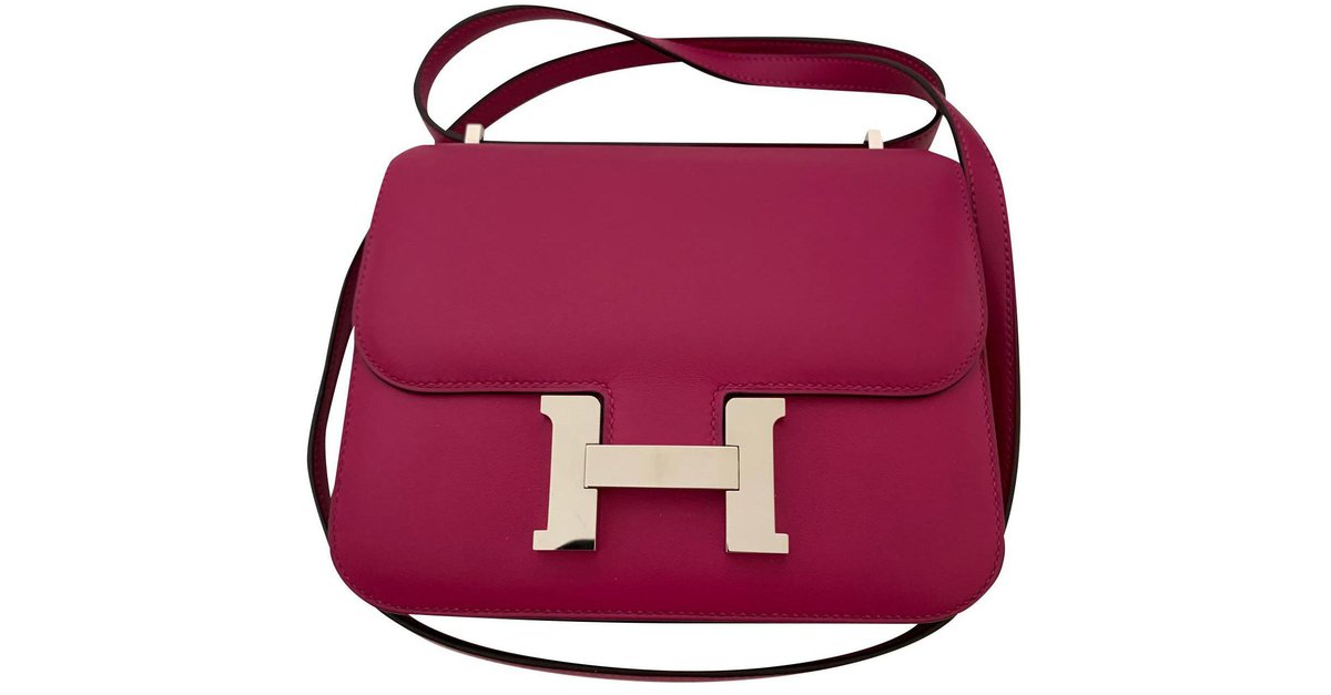 Hermès Constance Epsom 18CM Purple Rose Pink Leather ref.91278 - Joli Closet