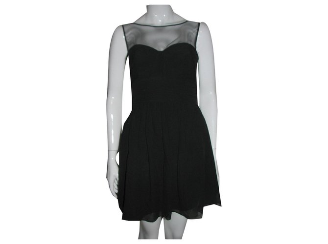 Bcbg Max Azria Phoebe silk cocktail dress black ref.160530 - Joli Closet