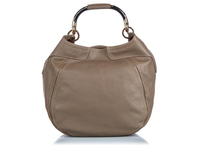 Jimmy Choo Gray Leather Hobo Bag Grey Joli Closet