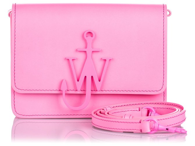 JW Anderson Pink Malibu Anchor Logo Bag Leather Pony-style
