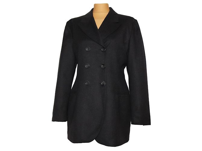 Manteau Femme JIL SANDER En Laine Vierge - Gris, Taille 36, Long, Fait En Italie - Occasion Parfait état