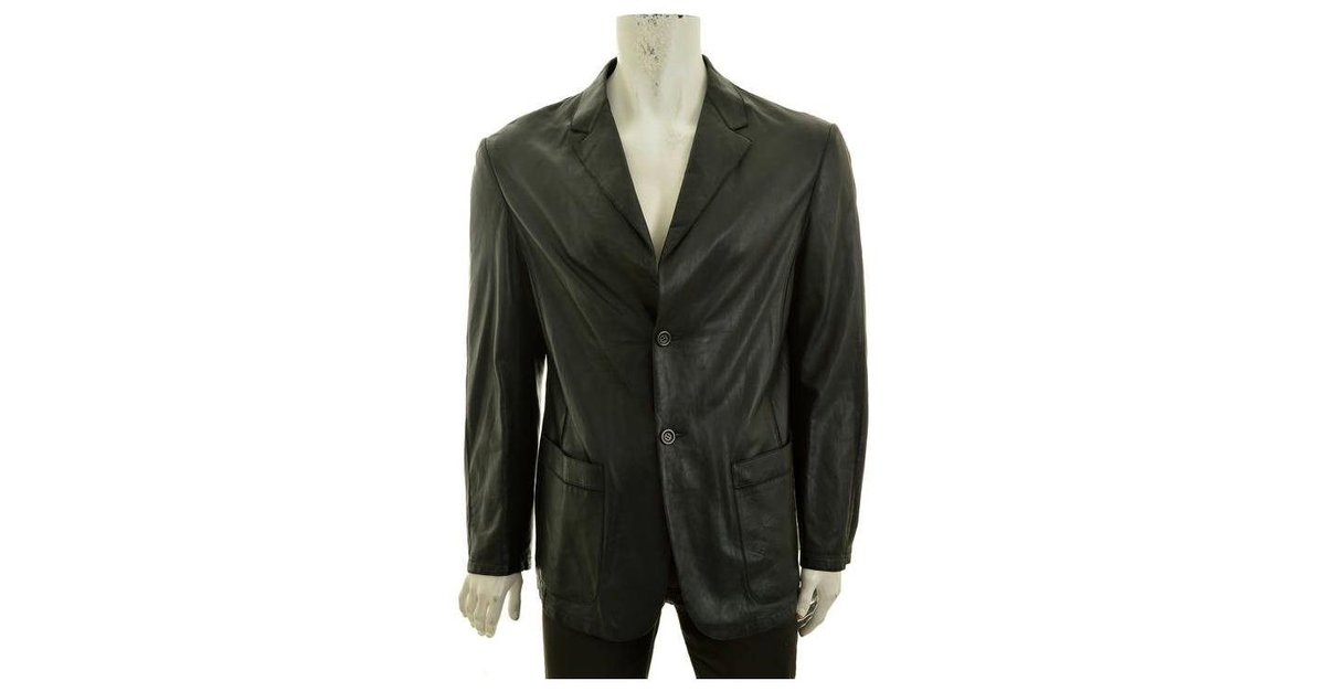 armani collezioni lambskin leather jacket