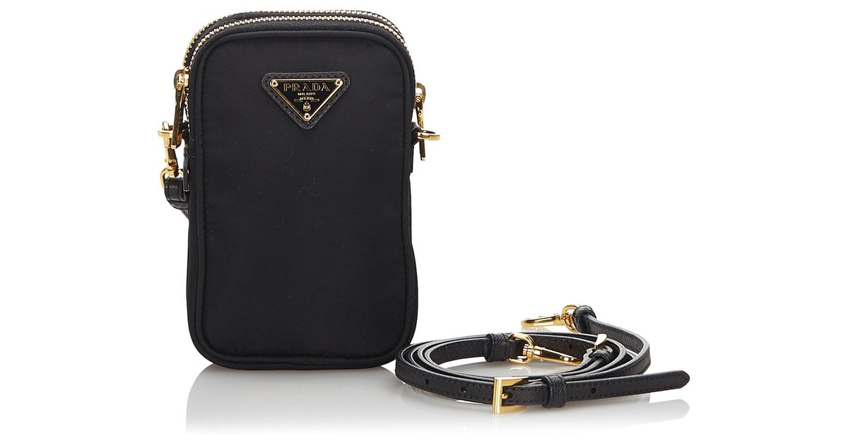 Prada Nylon Crossbody Bag Black Cloth ref.106055 - Joli Closet