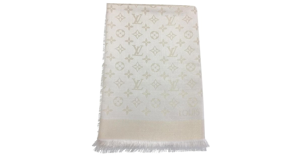 Shop Louis Vuitton MONOGRAM Monogram Wool Silk Logo Scarves (M77965) by  Ravie