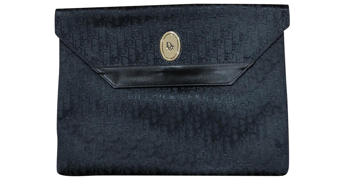 Vintage Dior clutch bag Black Cloth ref.53413 - Joli Closet