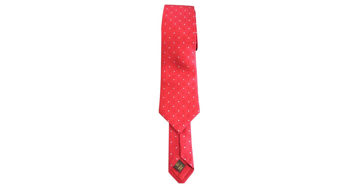 Louis Vuitton Mng Gradient Tie Red Silk