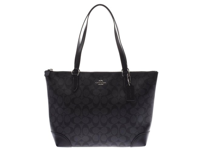 Coach Vintage tote bag Black Leather ref.168407 - Joli Closet