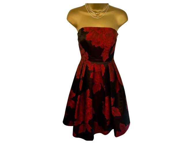 coast belle mono jacquard dress