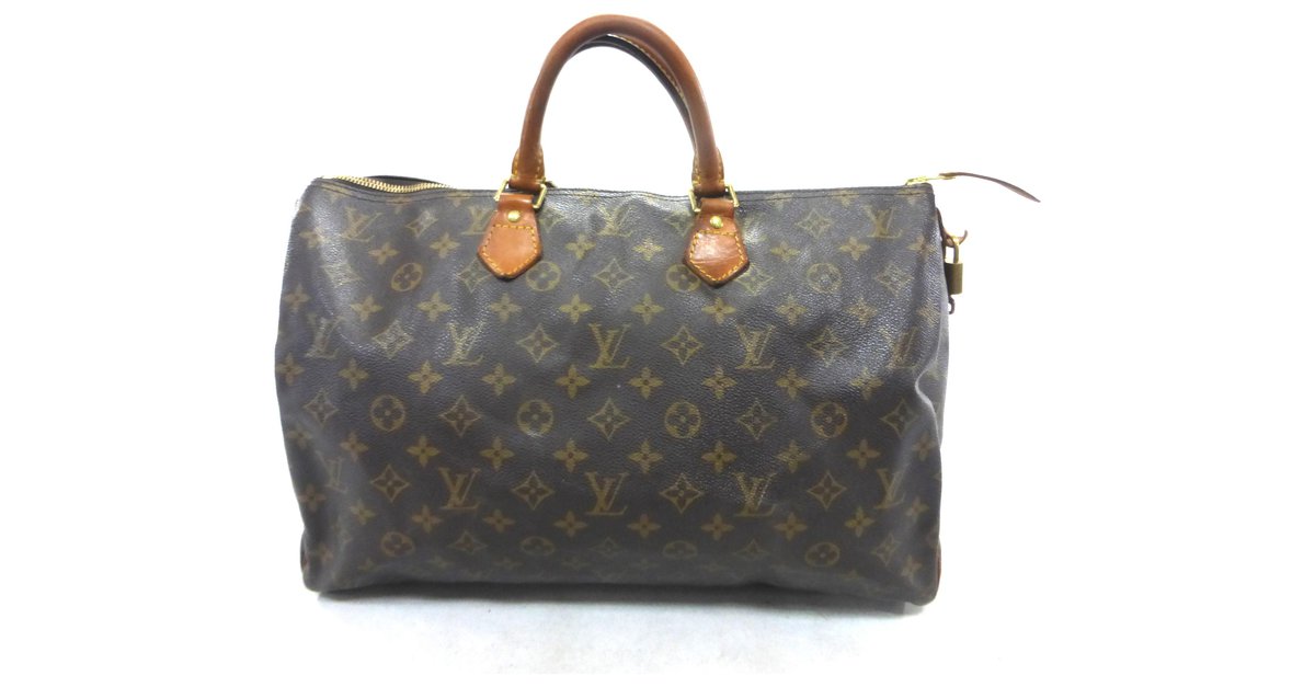 Louis Vuitton Speedy 40 Monogram Brown Cloth ref.57984 - Joli Closet