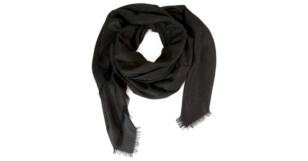 LOUIS VUITTON scarf M78656 Twilly Bando Confidential silk black