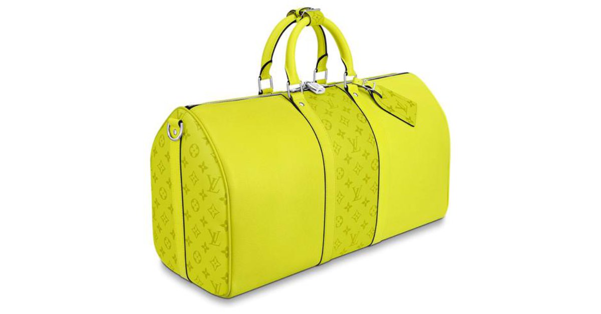 Louis Vuitton Mini Keepall Bag Charm And Key Holder Monogram Taigarama  Yellow 2247103