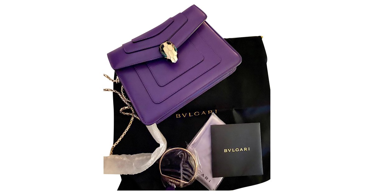 Bvlgari Purple Leather Serpenti Forever Chain Pochette Bvlgari | The Luxury  Closet