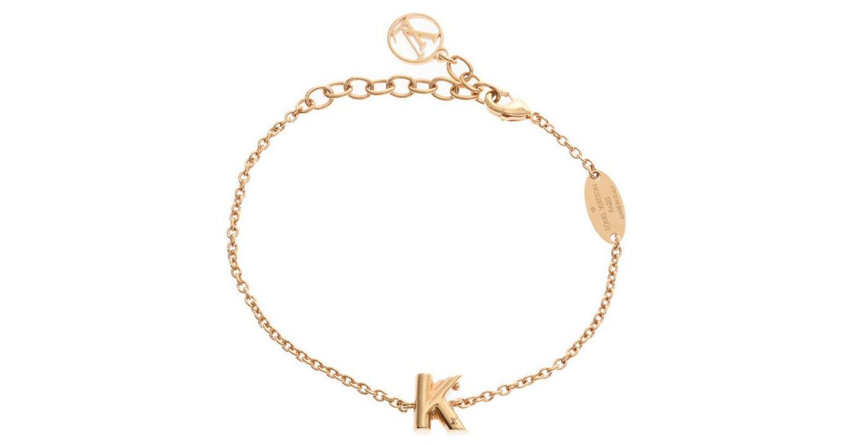 Louis Vuitton - Authenticated Alphabet Lv&Me Bracelet - Gold Plated Gold for Women, Never Worn