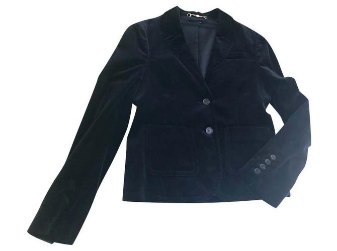 VESTE EN VELOURS BLEU MARINE GUCCI ref.175544 - Joli Closet