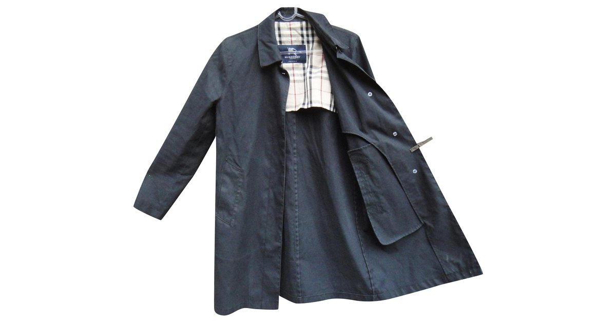 Impermeabile da donna Burberry London 36 Nero Cotone Poliestere