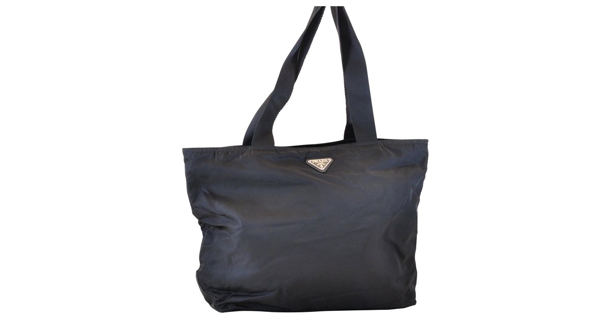 Prada Nylon Tote Bag Black Synthetic ref.176056 - Joli Closet