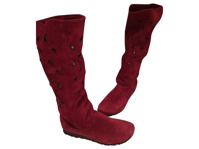 Autre Marque Arche Stiefel Rot Wildleder Joli Closet