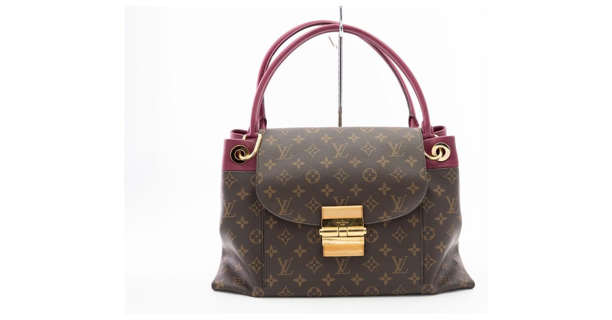 Louis Vuitton Olympe handbag in monogram canvas and burgundy leather Brown  Cloth ref.177563 - Joli Closet
