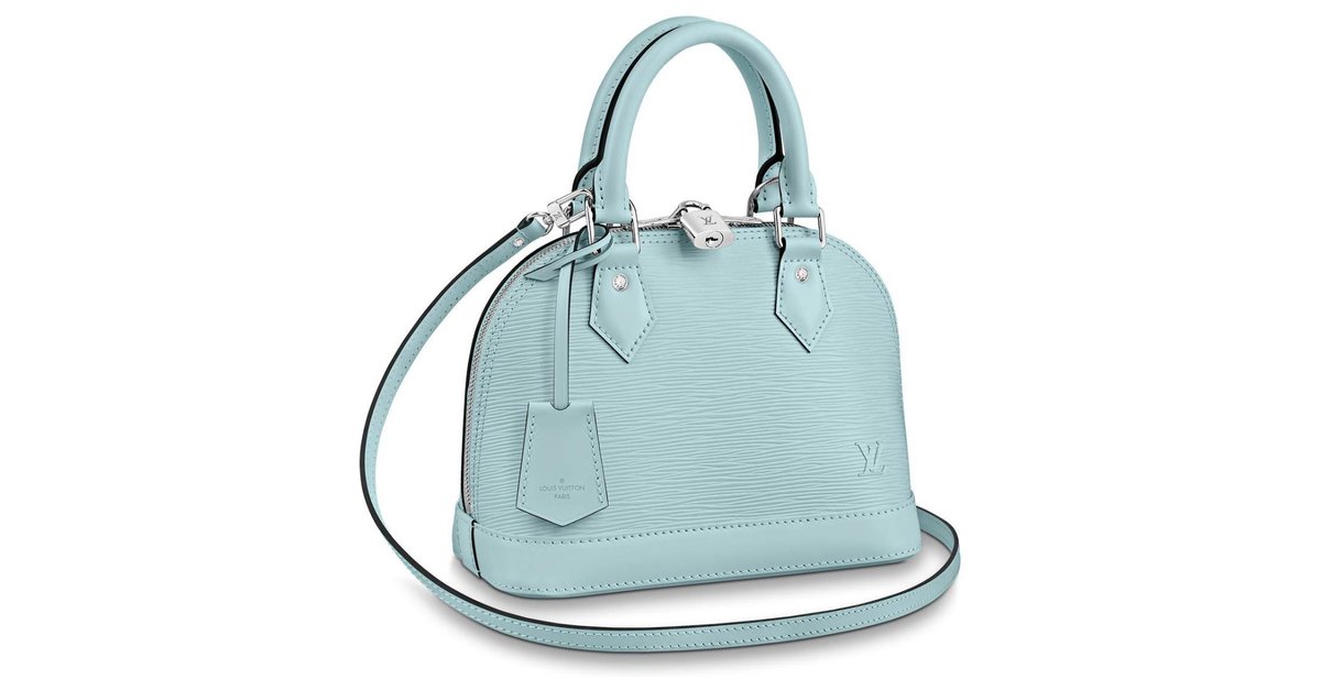 Louis Vuitton Alma BB Ice Blue in Calfskin Leather with Gold-tone - GB