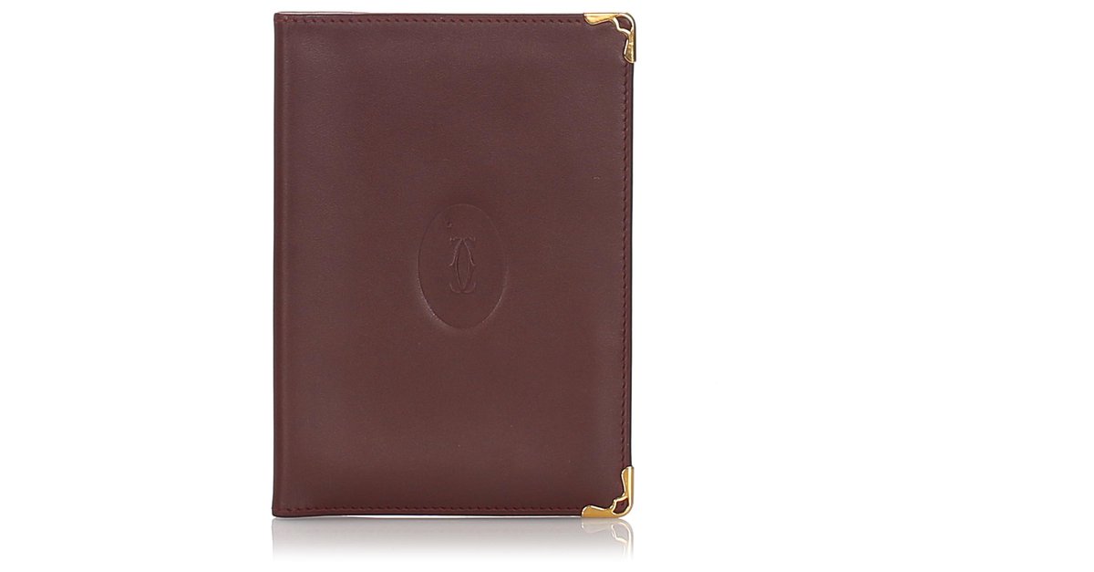 Cartier Red Must De Cartier Notebook Cover Leather Pony style