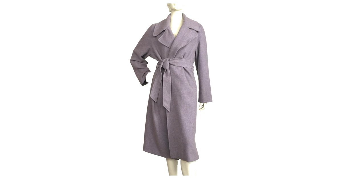 purple wrap coat