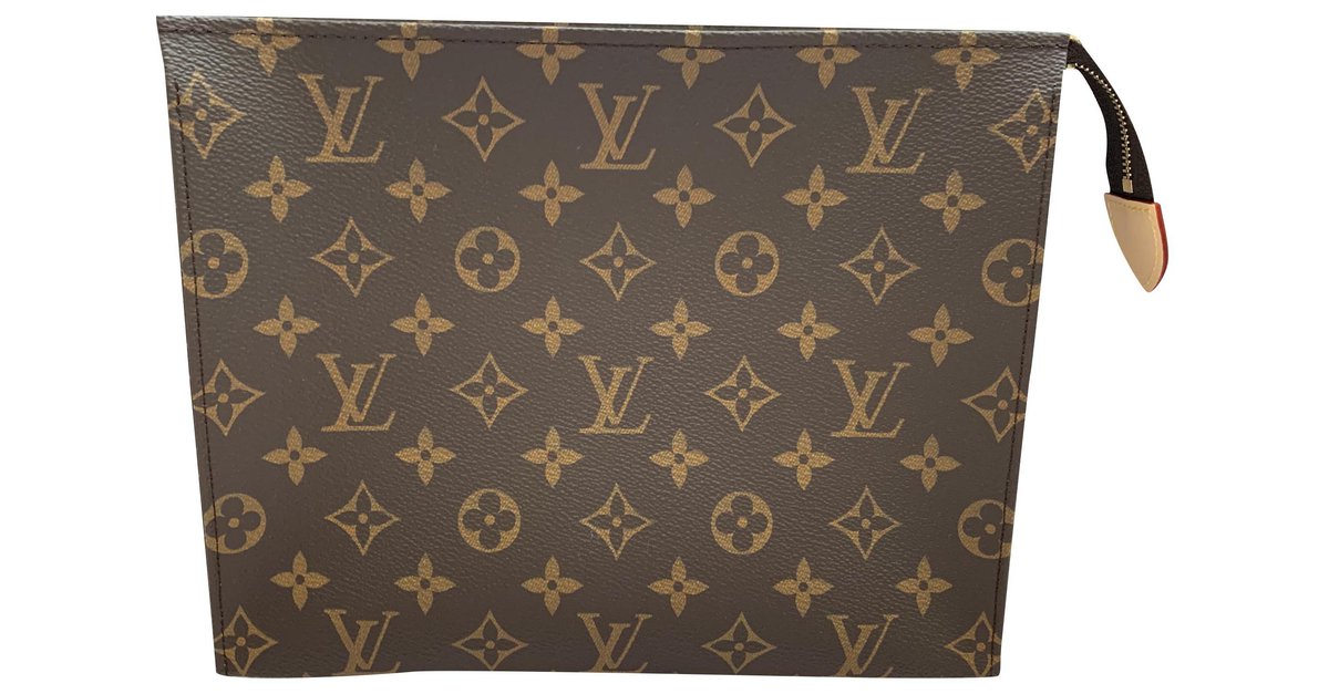 Louis Vuitton Kulturbeutel 26 Braun Leinwand ref.177042 - Joli Closet