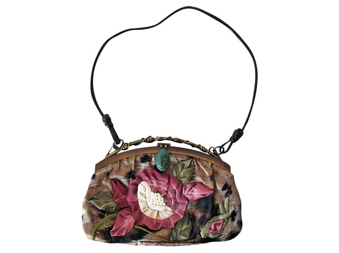 Valentino Garavani Vintage Abendtasche Mehrfarben Seide