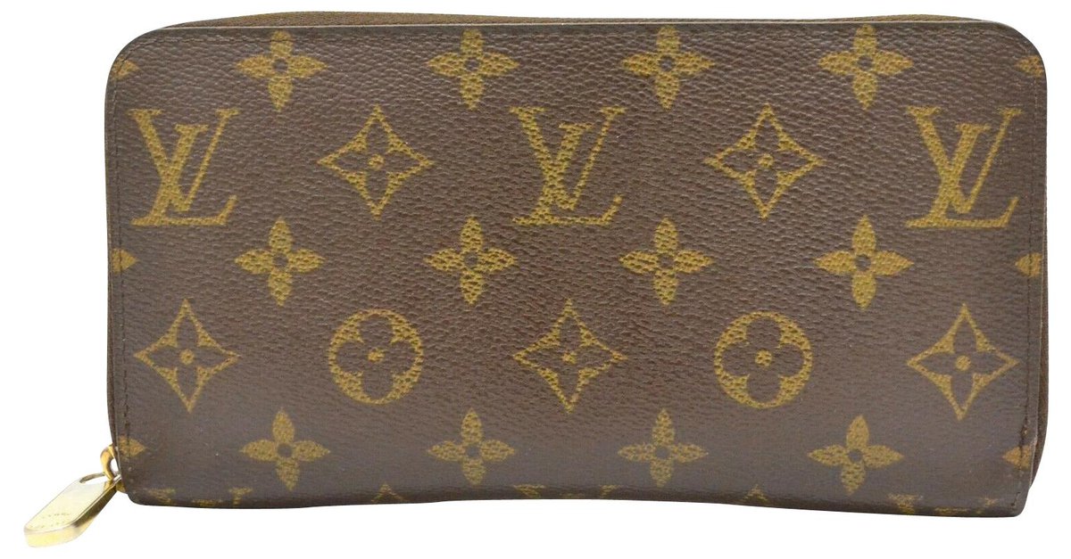 Louis Vuitton Brown Monogram Compact Zippy Wallet Cloth ref.964758 - Joli  Closet