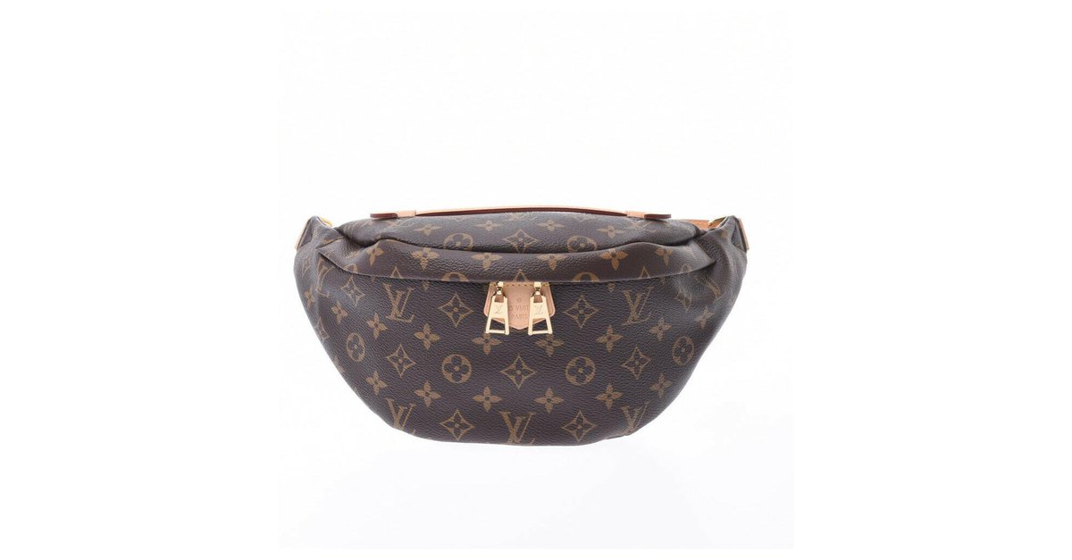 Bum bag / sac ceinture cloth handbag Louis Vuitton Brown in Cloth - 19338841