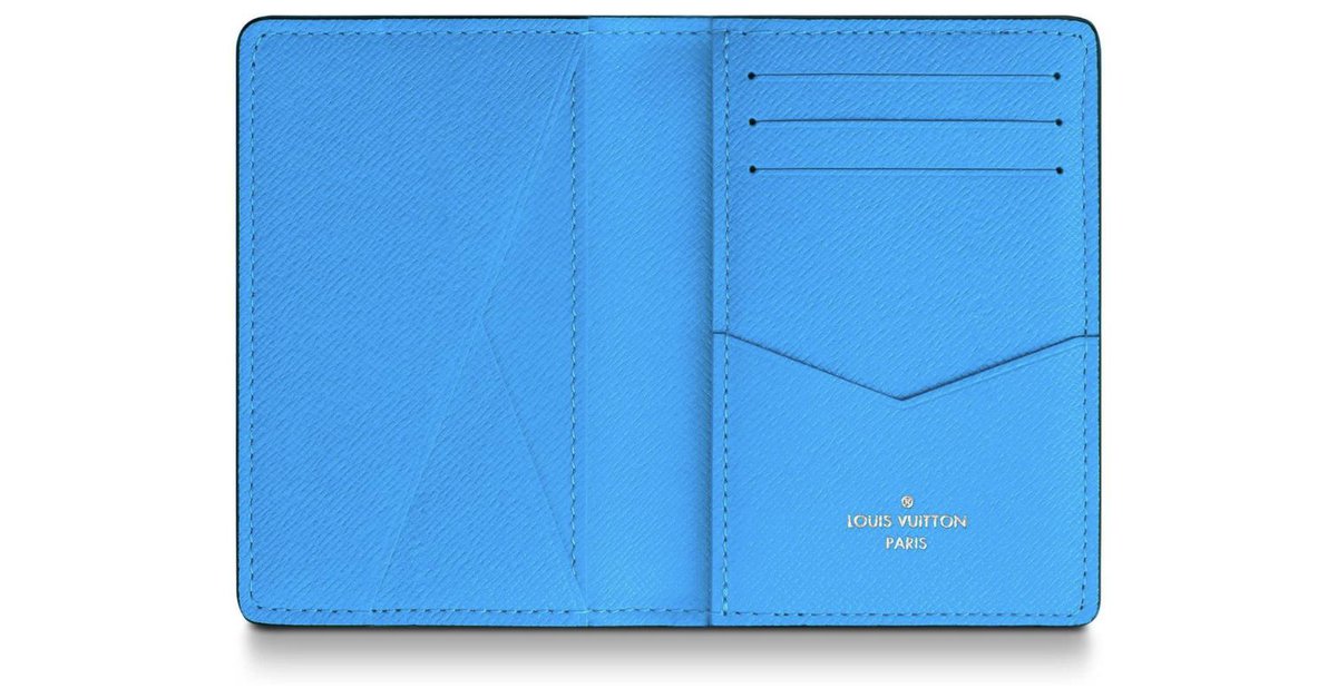 louis vuitton wallet Light blue Cloth ref.495899 - Joli Closet