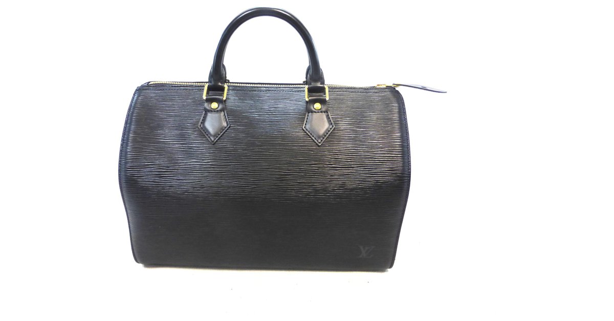 Louis Vuitton Speedy 30 Cuir épi noir Black Leather ref.486392