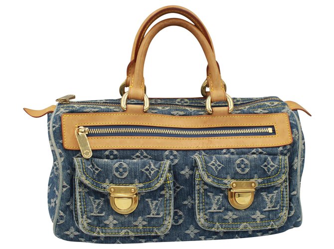 Louis Vuitton handbag in denim monogram Blue ref.181921 Joli Closet