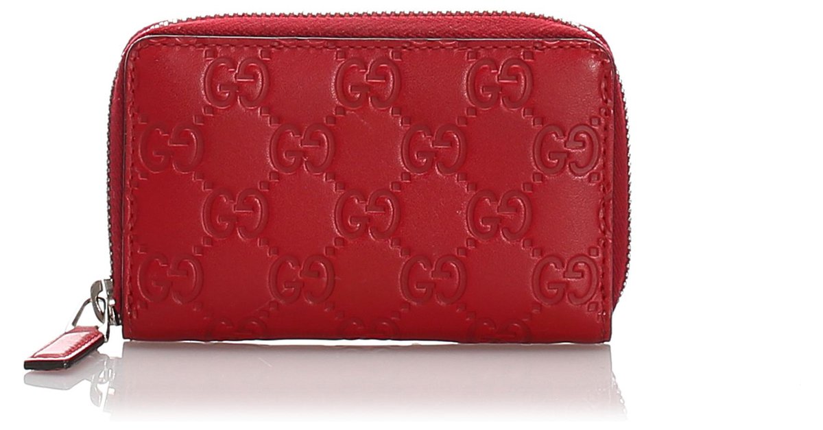 red gucci coin pouch