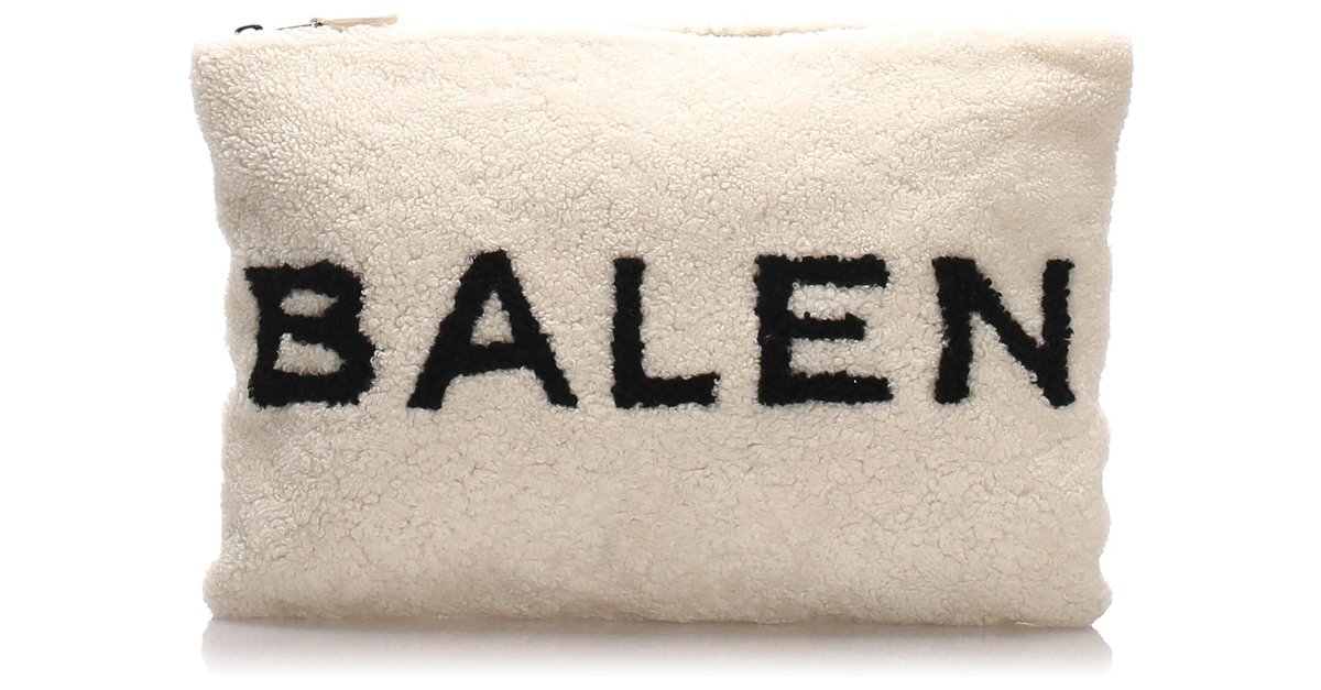 Balenciaga best sale shearling pouch