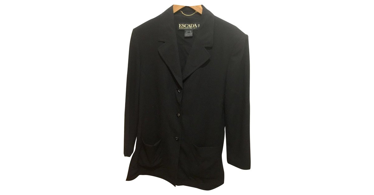 Escada Margaretha Ley jacket Black Wool ref.185550 - Joli Closet