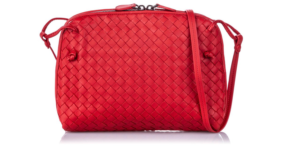 Bottega Veneta Crossbody Bag Men 1276357V465C6492 Leather Red Dark Red 1104€