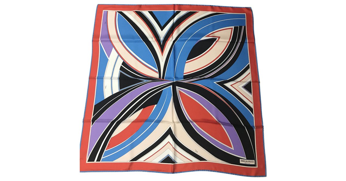 Emilio Pucci Printed silk foulard re-edition ARCHIVIO Multiple colors  ref.251215 - Joli Closet