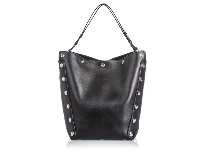 Mulberry Black Studded Leather Camden Shoulder Bag Pony-style