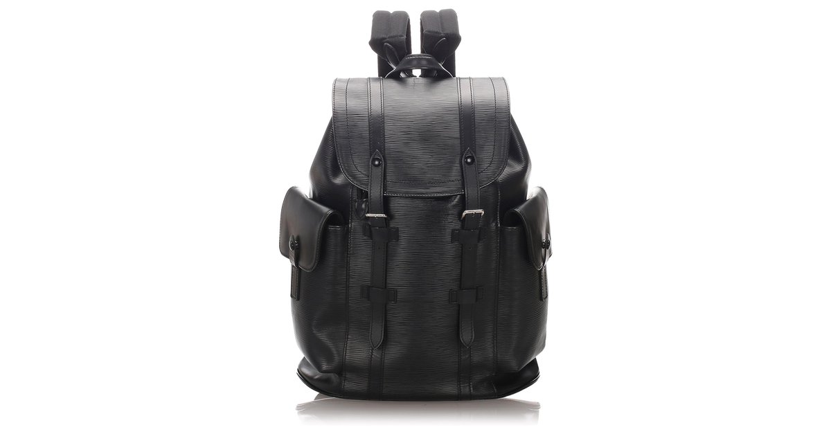 Louis Vuitton Black Epi Christopher Backpack PM Leather ref.187993 - Joli  Closet