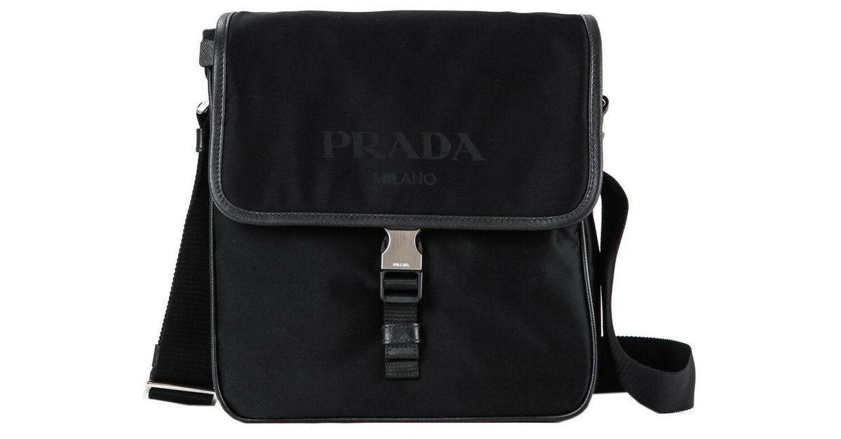 Black Nylon Prada Messenger Bag ref.993542 - Joli Closet